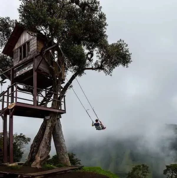 The Swing at the End of the World in Baños, Ecuador