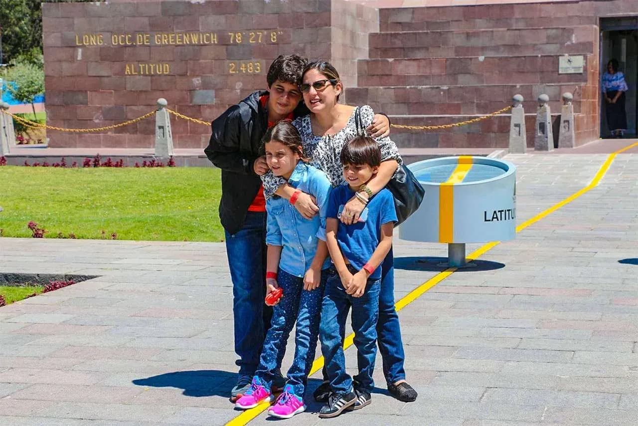 Equatorial line at the Mitad del Mundo