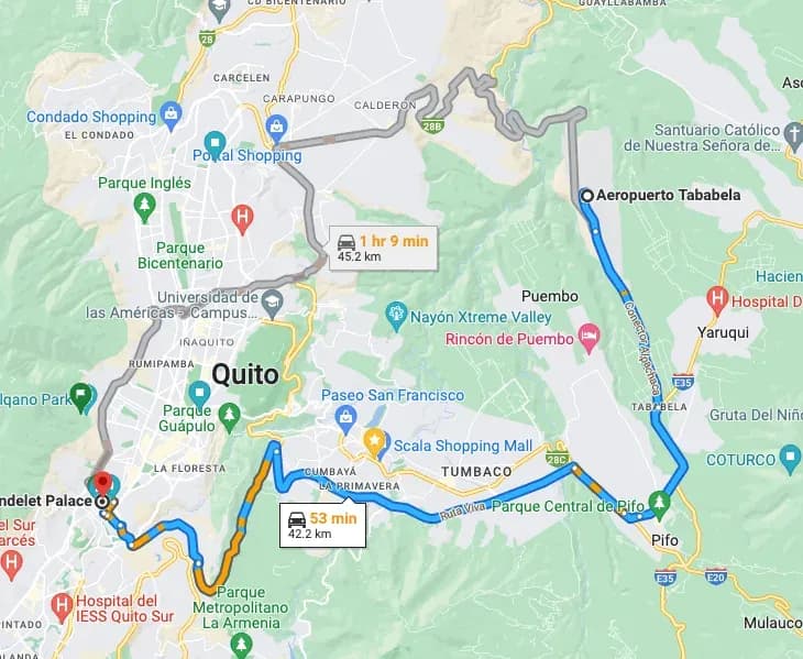 How to get Quito Airport Galapagos