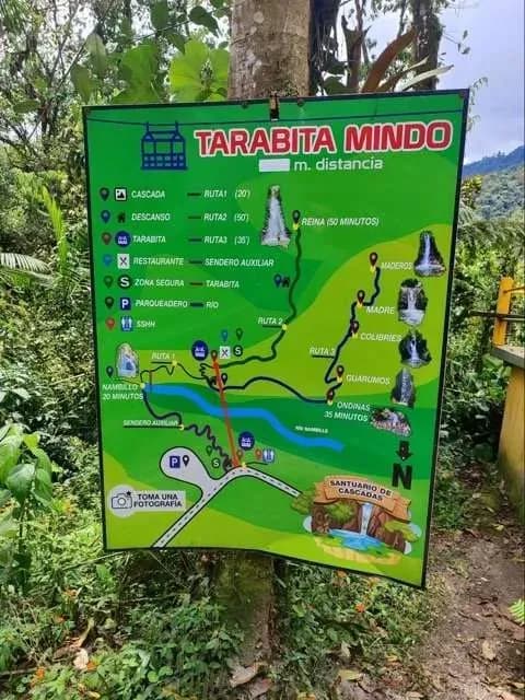 Information map waterfall sanctuary