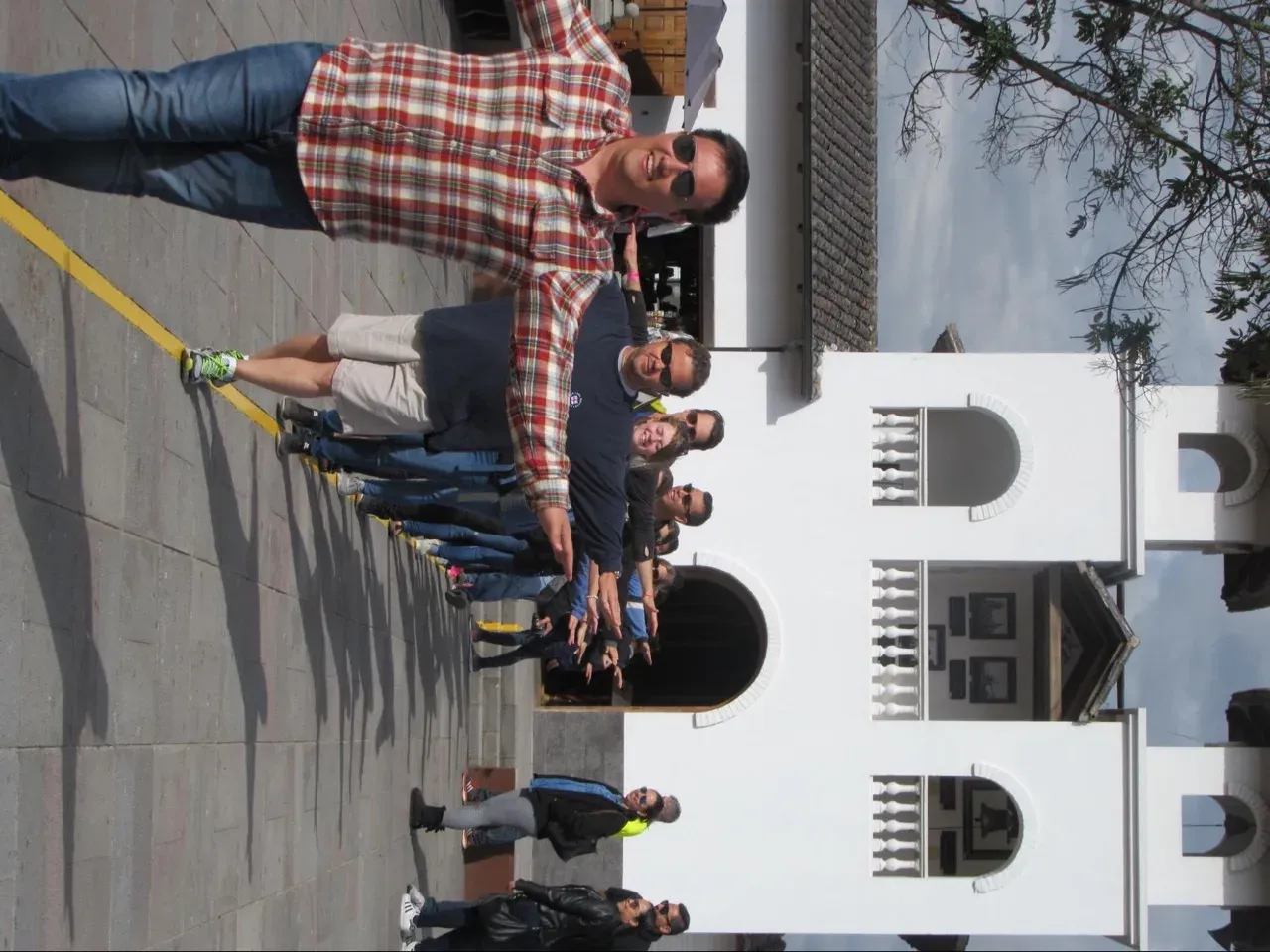 Travelers Walking Between the North and South